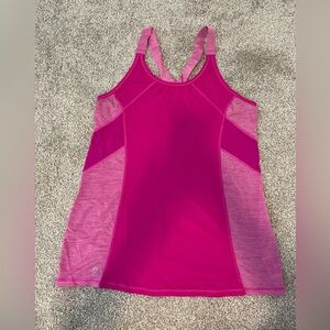 Athleta Runlight Singlet Pink With Mesh Vents Racerback Tank Top